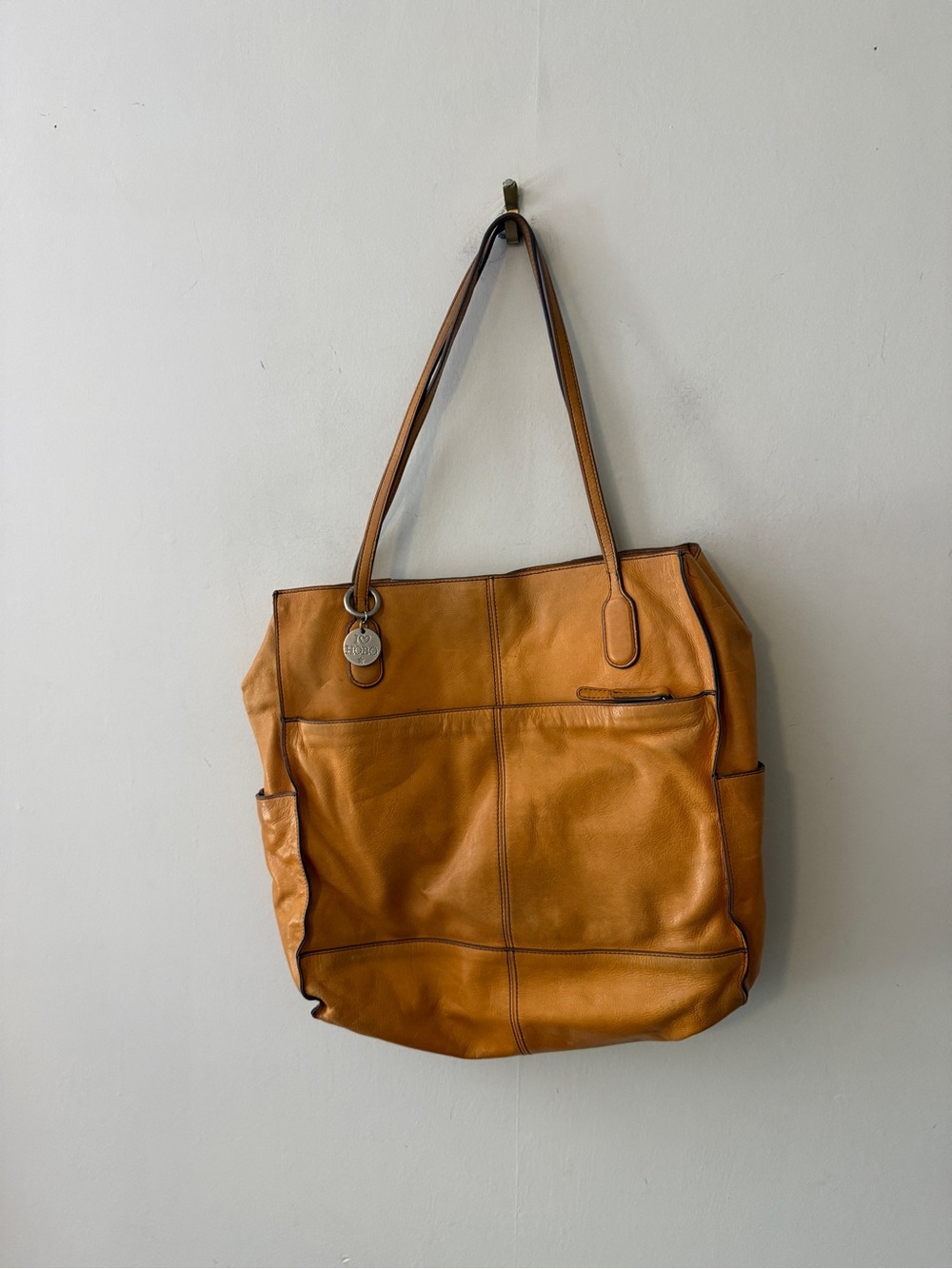 HOBO Cognac Leather Tote Bag